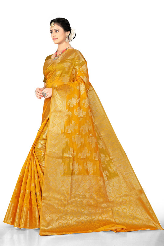 Enchanting Elegance: The Organza Symphony Saree - thevendorvilla
