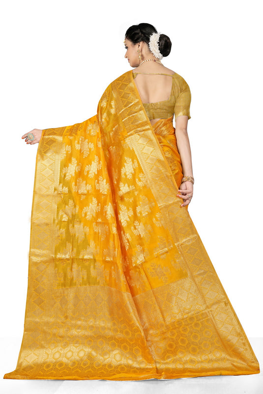 Enchanting Elegance: The Organza Symphony Saree - thevendorvilla