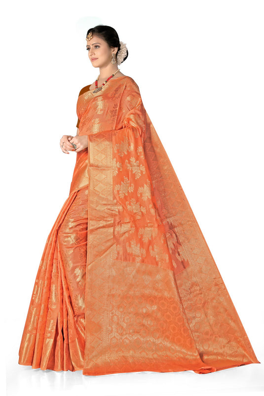Enchanting Elegance: The Organza Symphony Saree - thevendorvilla