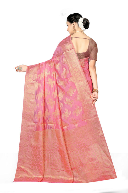 Enchanting Elegance: The Organza Symphony Saree - thevendorvilla
