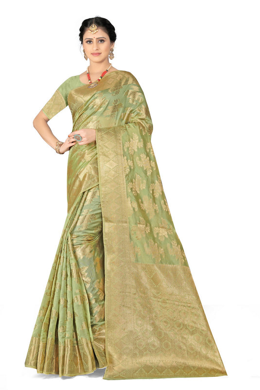 Enchanting Elegance: The Organza Symphony Saree - thevendorvilla