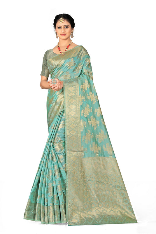 Enchanting Elegance: The Organza Symphony Saree - thevendorvilla