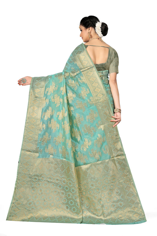 Enchanting Elegance: The Organza Symphony Saree - thevendorvilla