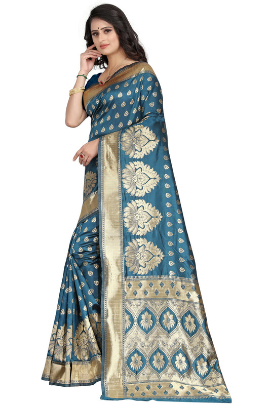 Banarasi Jacquard Silk Saree - thevendorvilla