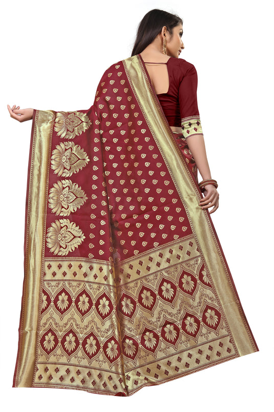 Banarasi Jacquard Silk Saree - thevendorvilla