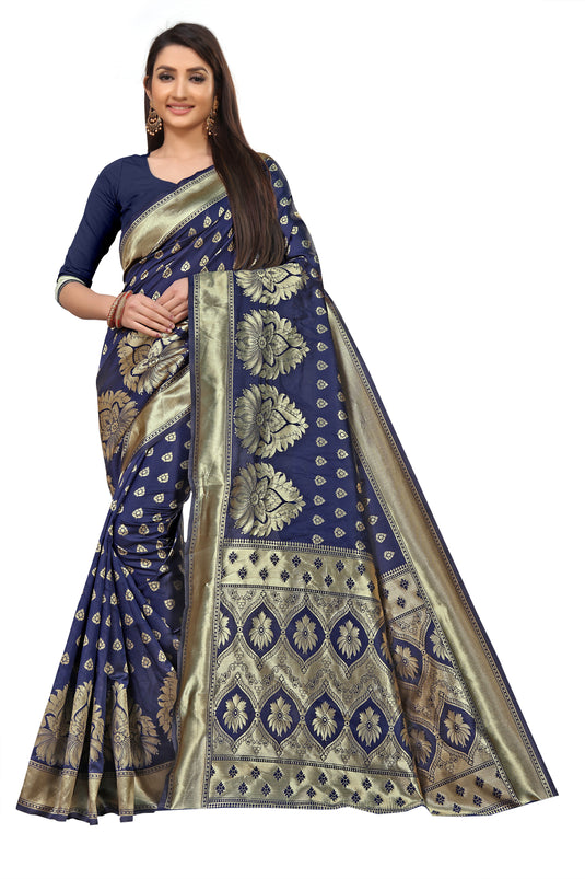 Banarasi Jacquard Silk Saree - thevendorvilla
