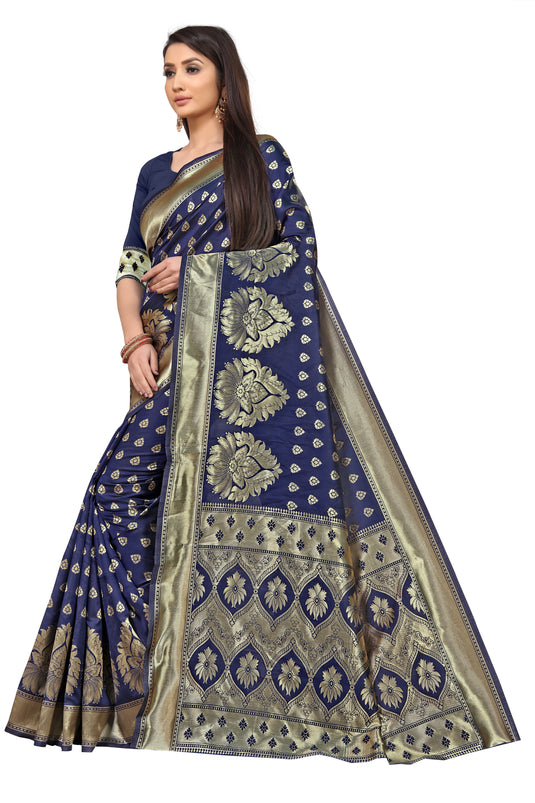Banarasi Jacquard Silk Saree - thevendorvilla