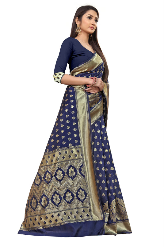 Banarasi Jacquard Silk Saree - thevendorvilla