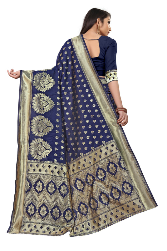 Banarasi Jacquard Silk Saree - thevendorvilla