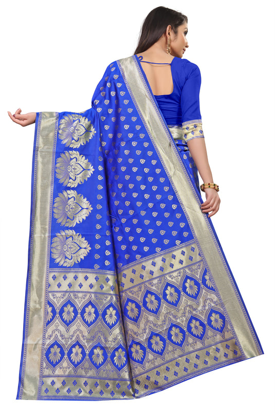 Banarasi Jacquard Silk Saree - thevendorvilla