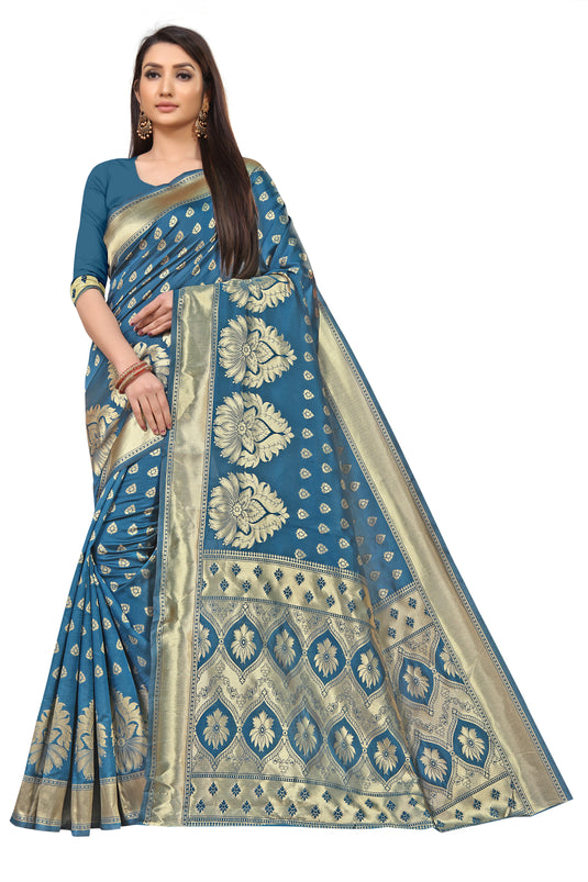 Banarasi Jacquard Silk Saree - thevendorvilla