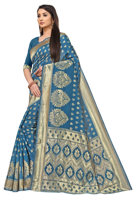 Banarasi Jacquard Silk Saree - thevendorvilla
