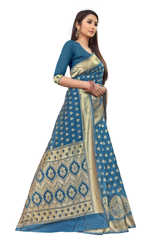 Banarasi Jacquard Silk Saree - thevendorvilla