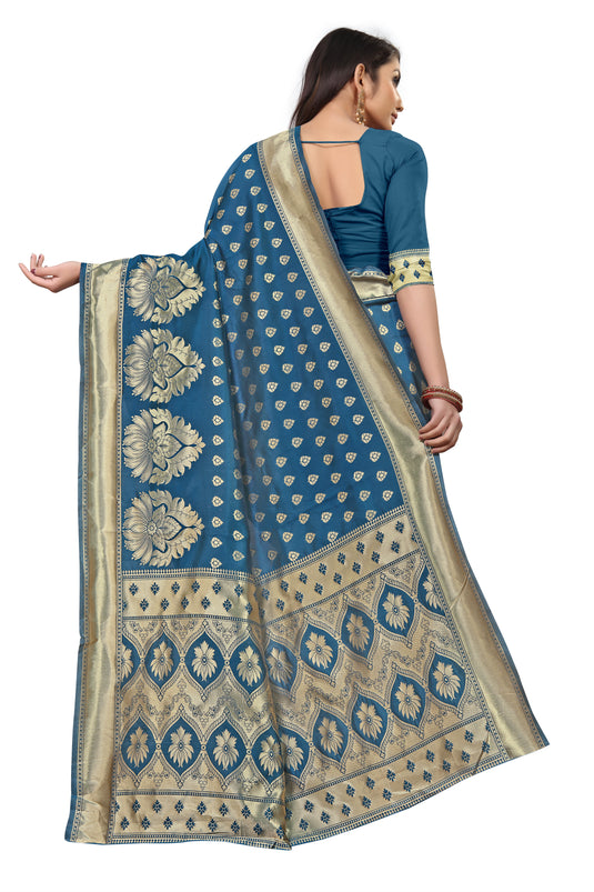 Banarasi Jacquard Silk Saree - thevendorvilla