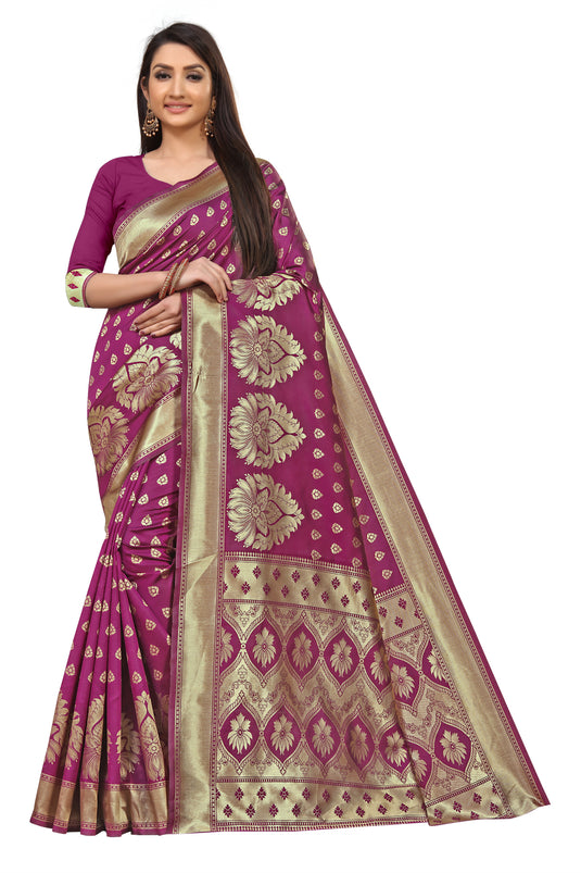 Banarasi Jacquard Silk Saree - thevendorvilla