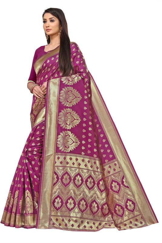 Banarasi Jacquard Silk Saree - thevendorvilla