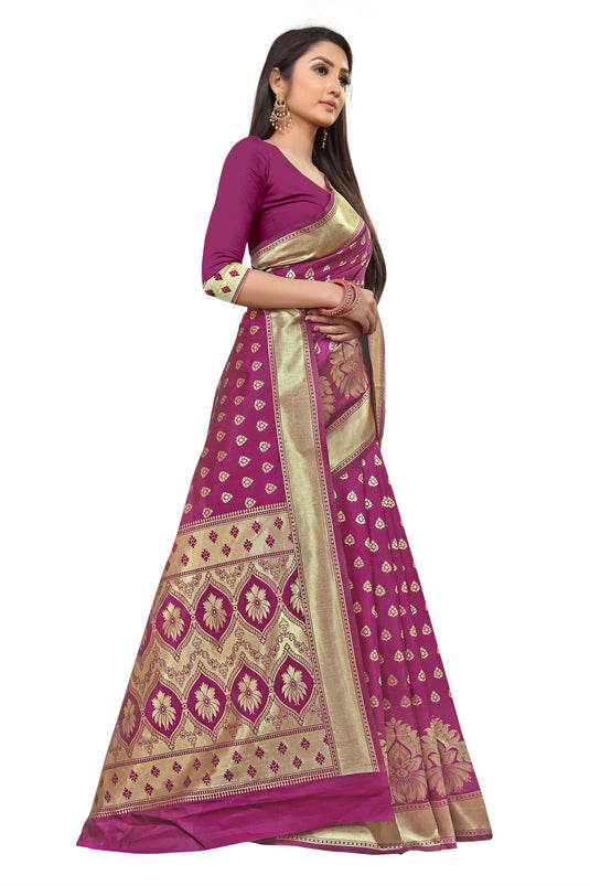 Banarasi Jacquard Silk Saree - thevendorvilla