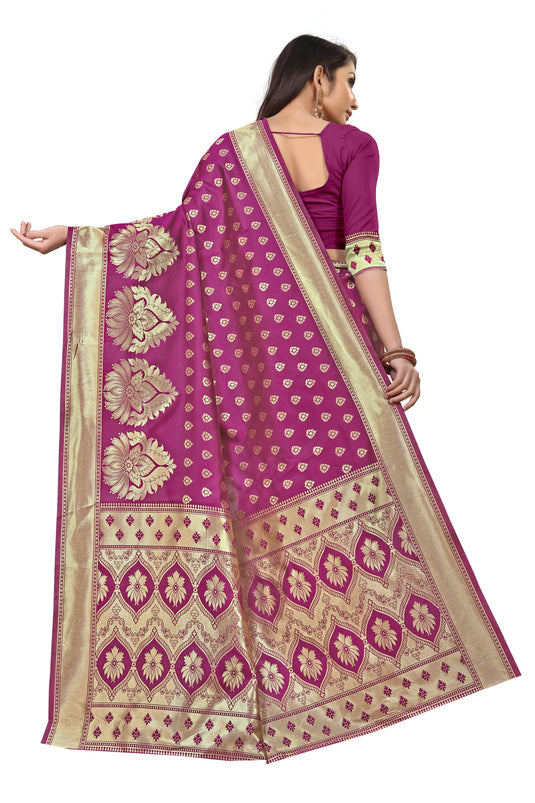 Banarasi Jacquard Silk Saree - thevendorvilla