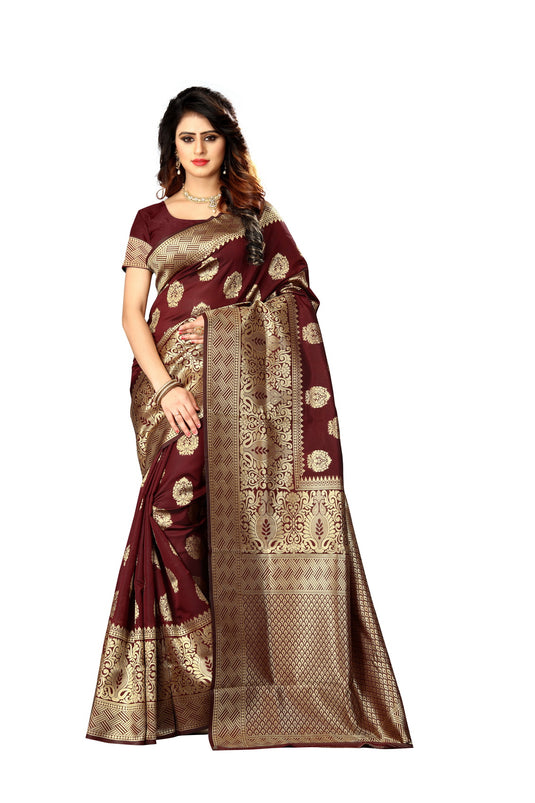 Banarasi Jacquard Silk Saree - thevendorvilla