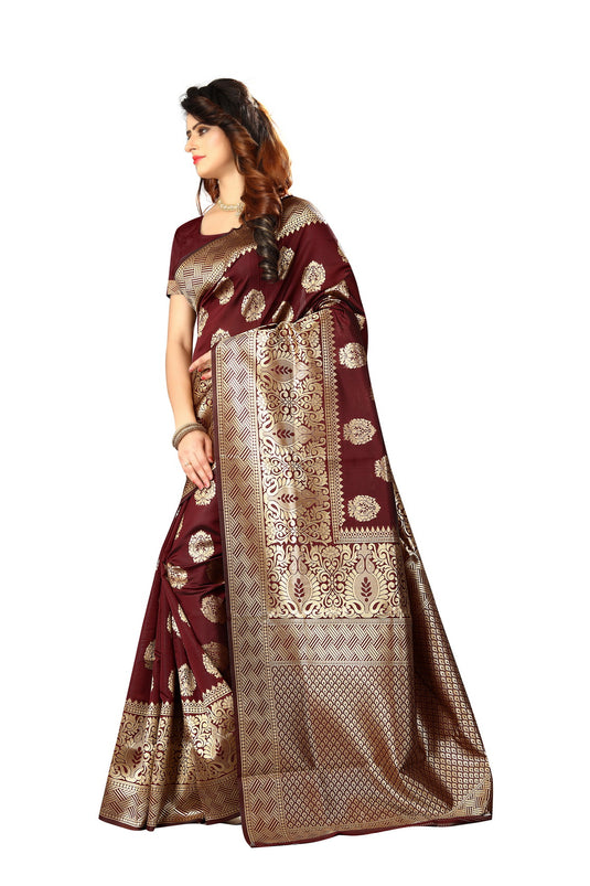 Banarasi Jacquard Silk Saree - thevendorvilla