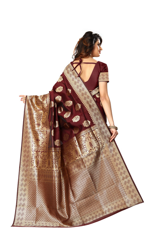 Banarasi Jacquard Silk Saree - thevendorvilla