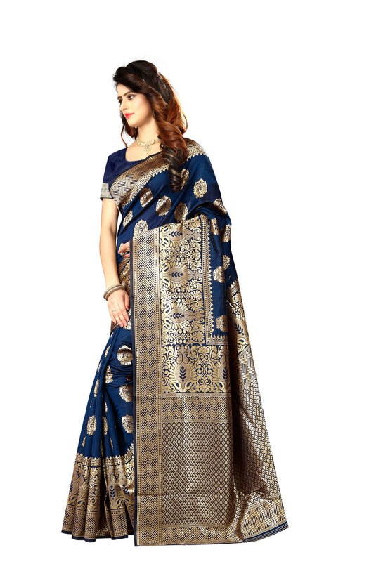 Banarasi Jacquard Silk Saree - thevendorvilla