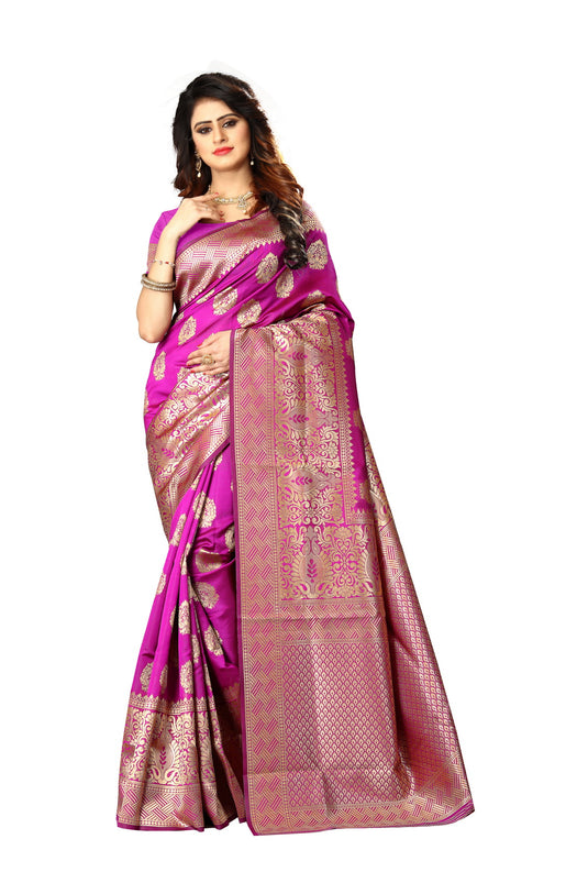 Banarasi Jacquard Silk Saree - thevendorvilla