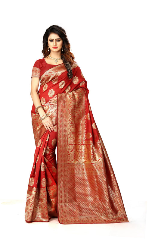 Banarasi Jacquard Silk Saree - thevendorvilla