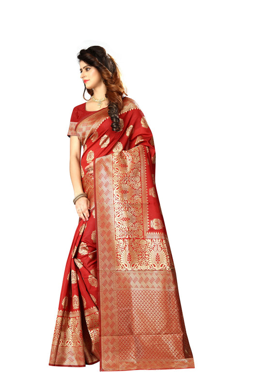 Banarasi Jacquard Silk Saree - thevendorvilla