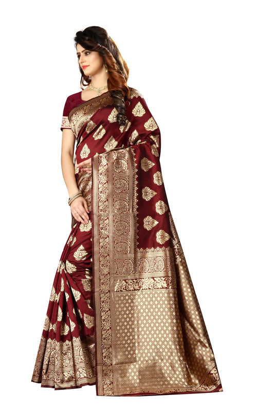 Banarasi Jacquard Silk Saree - thevendorvilla