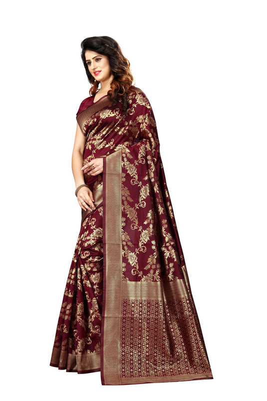 Banarasi Jacquard Silk Saree - thevendorvilla