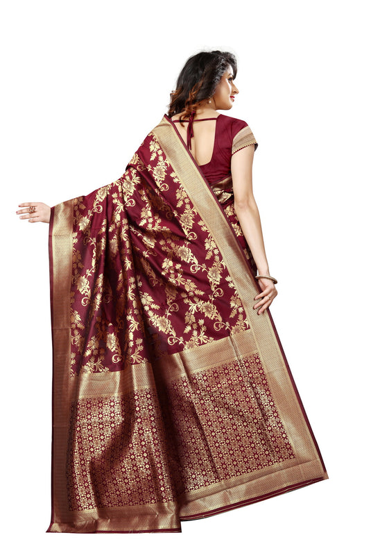 Banarasi Jacquard Silk Saree - thevendorvilla