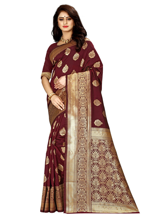 Banarasi Jacquard Silk Saree - thevendorvilla