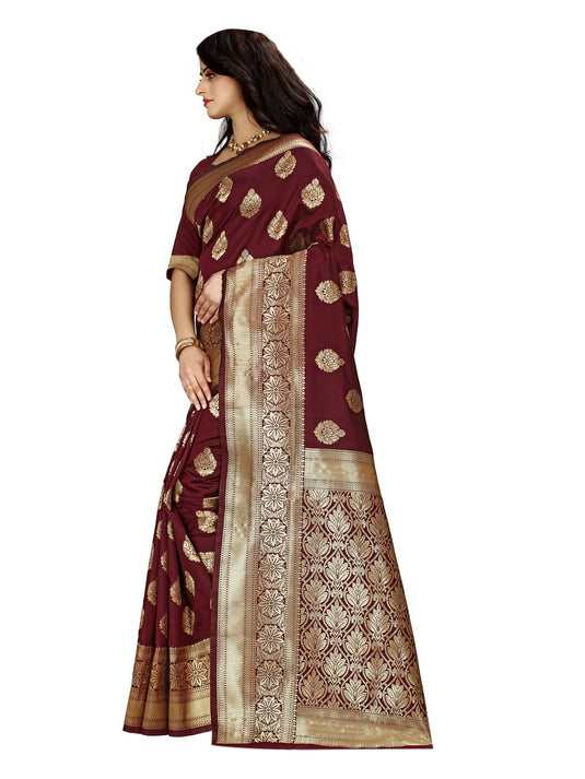 Banarasi Jacquard Silk Saree - thevendorvilla
