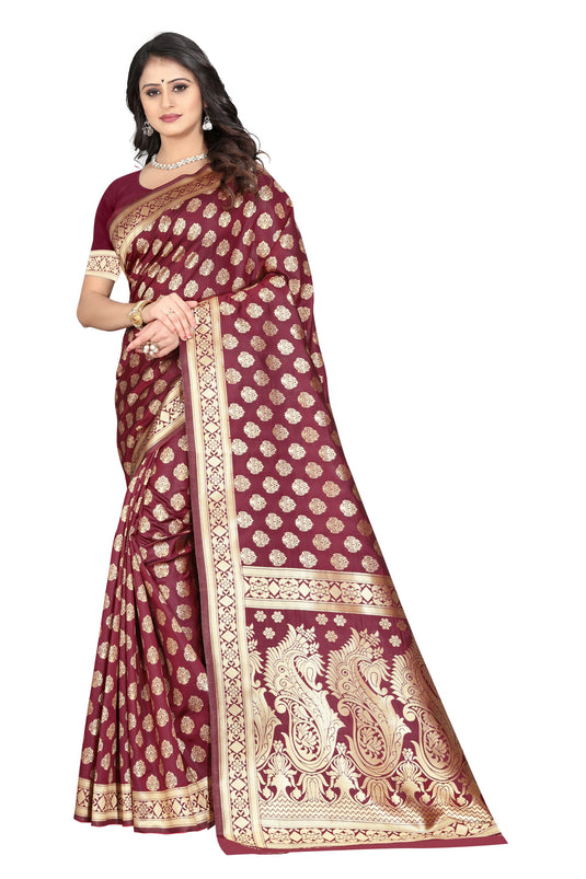 Banarasi Jacquard Silk Saree - thevendorvilla