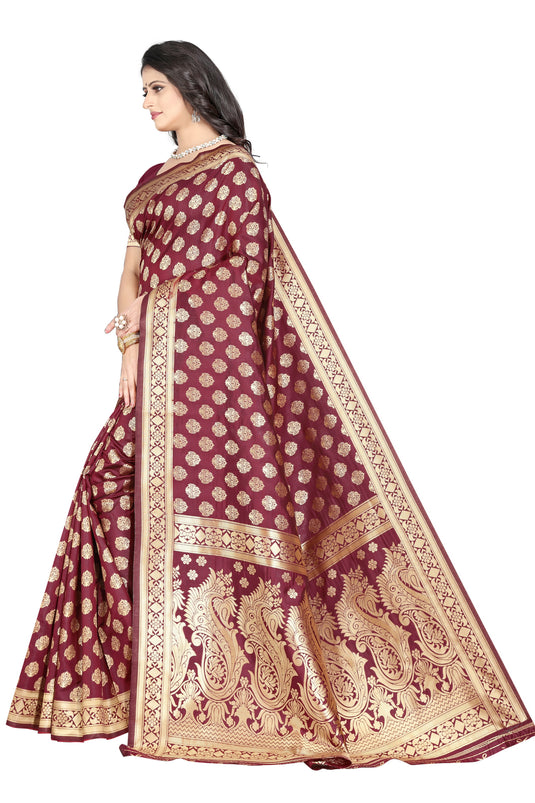 Banarasi Jacquard Silk Saree - thevendorvilla