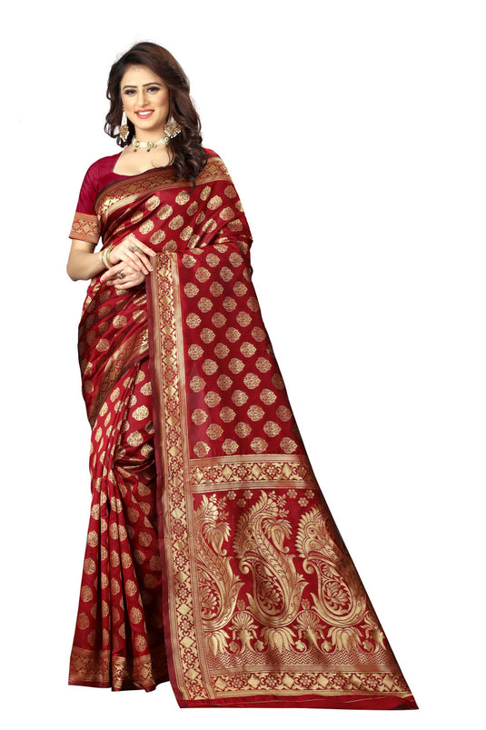 Banarasi Jacquard Silk Saree - thevendorvilla
