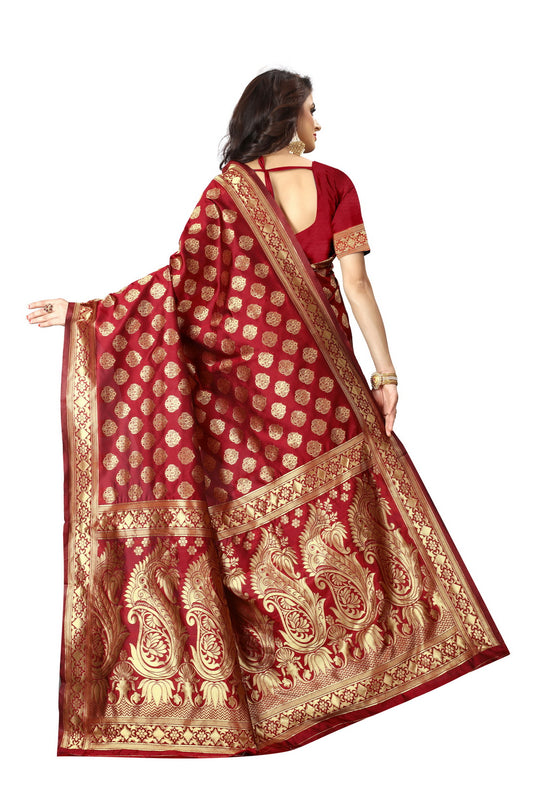Banarasi Jacquard Silk Saree - thevendorvilla