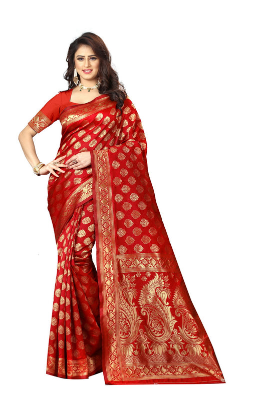 Banarasi Jacquard Silk Saree - thevendorvilla