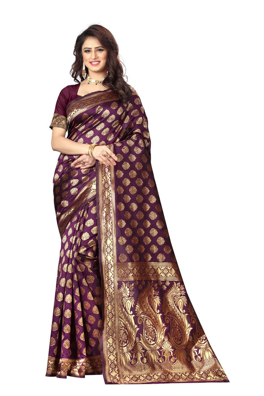 Banarasi Jacquard Silk Saree - thevendorvilla