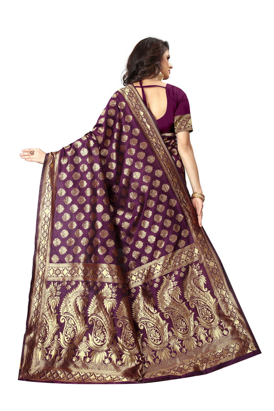 Banarasi Jacquard Silk Saree - thevendorvilla