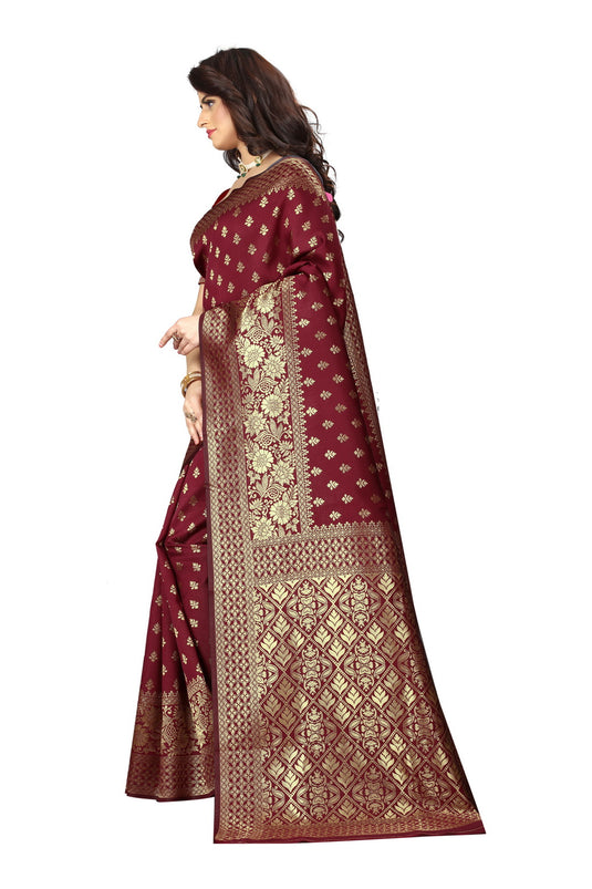 Banarasi Jacquard Silk Saree - thevendorvilla
