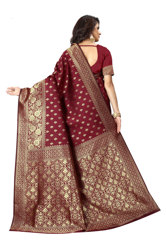 Banarasi Jacquard Silk Saree - thevendorvilla