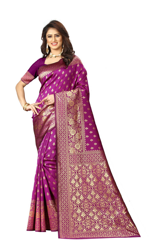 Banarasi Jacquard Silk Saree - thevendorvilla