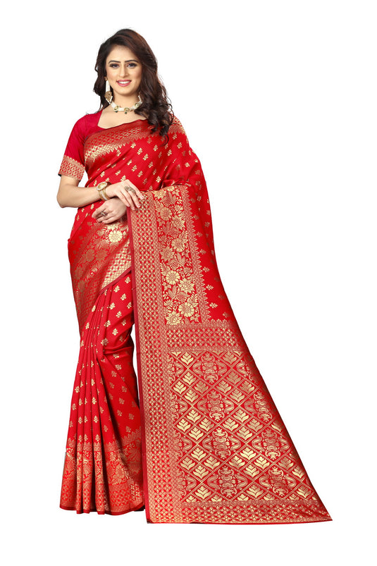 Banarasi Jacquard Silk Saree - thevendorvilla