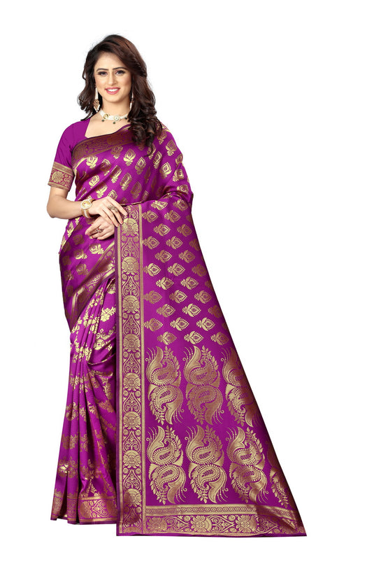 Banarasi Jacquard Silk Saree - thevendorvilla