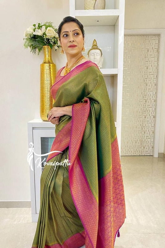 Beautiful Rich Pallu & Jaccquard Work On All Over Saree - thevendorvilla