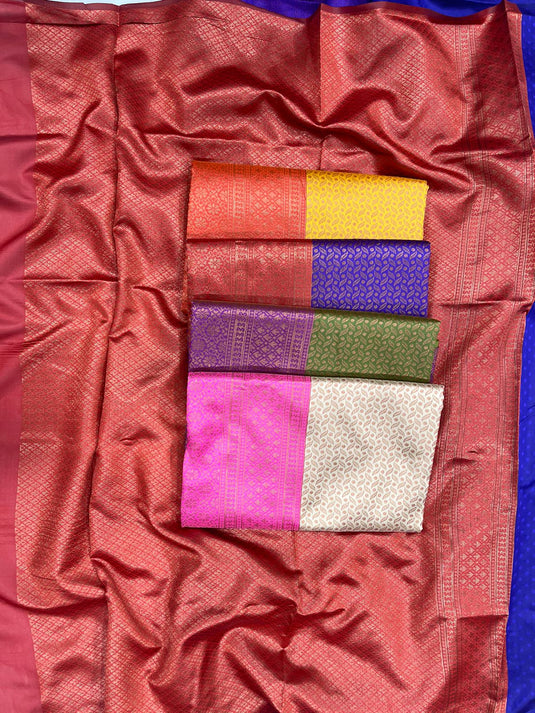 Beautiful Rich Pallu & Jaccquard Work On All Over Saree - thevendorvilla