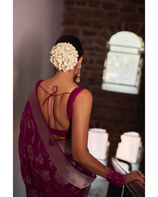 Beautiful Rich Pallu & Jaccquard Work On All Over Saree - thevendorvilla
