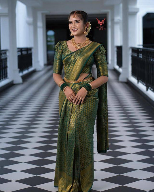 Beautiful Rich Pallu & Jaccquard Work On All Over Saree - thevendorvilla